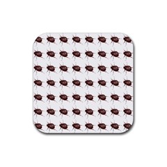 Insect Pattern Rubber Coaster (square)  by Nexatart