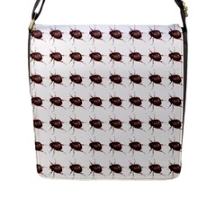 Insect Pattern Flap Messenger Bag (l)  by Nexatart