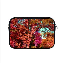 Abstract Fall Trees Saturated With Orange Pink And Turquoise Apple Macbook Pro 15  Zipper Case by Nexatart