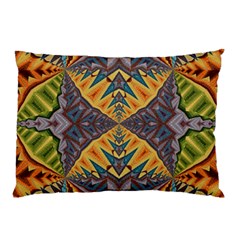 Kaleidoscopic Pattern Colorful Kaleidoscopic Pattern With Fabric Texture Pillow Case (two Sides) by Nexatart