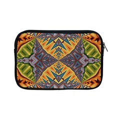 Kaleidoscopic Pattern Colorful Kaleidoscopic Pattern With Fabric Texture Apple Ipad Mini Zipper Cases by Nexatart