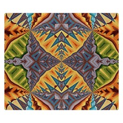 Kaleidoscopic Pattern Colorful Kaleidoscopic Pattern With Fabric Texture Double Sided Flano Blanket (small)  by Nexatart