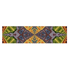 Kaleidoscopic Pattern Colorful Kaleidoscopic Pattern With Fabric Texture Satin Scarf (oblong) by Nexatart