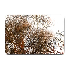 Digitally Painted Colourful Winter Branches Illustration Small Doormat  by Nexatart