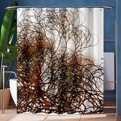 Digitally Painted Colourful Winter Branches Illustration Shower Curtain 60  X 72  (medium)  by Nexatart