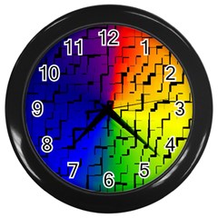 A Creative Colorful Background Wall Clocks (black) by Nexatart