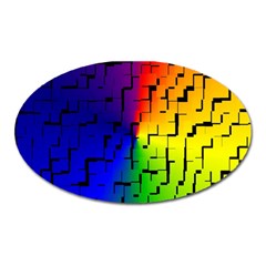 A Creative Colorful Background Oval Magnet by Nexatart