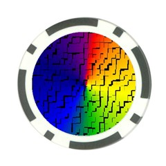 A Creative Colorful Background Poker Chip Card Guard by Nexatart