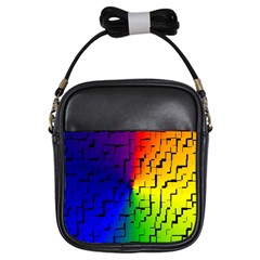 A Creative Colorful Background Girls Sling Bags by Nexatart