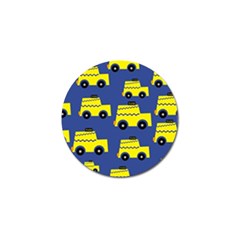 A Fun Cartoon Taxi Cab Tiling Pattern Golf Ball Marker (10 Pack) by Nexatart