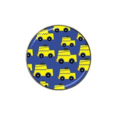 A Fun Cartoon Taxi Cab Tiling Pattern Hat Clip Ball Marker (4 Pack) by Nexatart