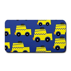 A Fun Cartoon Taxi Cab Tiling Pattern Medium Bar Mats by Nexatart