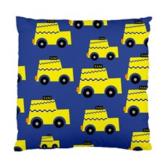 A Fun Cartoon Taxi Cab Tiling Pattern Standard Cushion Case (two Sides) by Nexatart