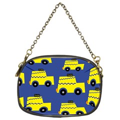 A Fun Cartoon Taxi Cab Tiling Pattern Chain Purses (two Sides)  by Nexatart