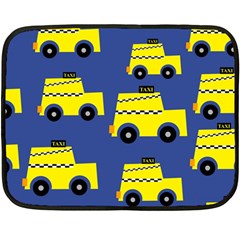 A Fun Cartoon Taxi Cab Tiling Pattern Double Sided Fleece Blanket (mini)  by Nexatart