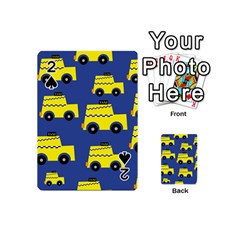 A Fun Cartoon Taxi Cab Tiling Pattern Playing Cards 54 (mini)  by Nexatart