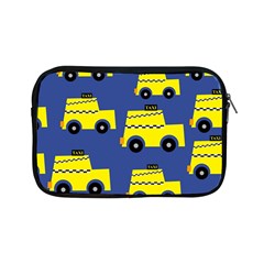 A Fun Cartoon Taxi Cab Tiling Pattern Apple Ipad Mini Zipper Cases by Nexatart