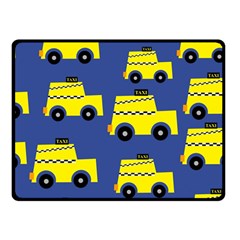 A Fun Cartoon Taxi Cab Tiling Pattern Double Sided Fleece Blanket (small)  by Nexatart