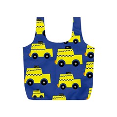 A Fun Cartoon Taxi Cab Tiling Pattern Full Print Recycle Bags (S) 