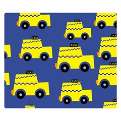 A Fun Cartoon Taxi Cab Tiling Pattern Double Sided Flano Blanket (small)  by Nexatart