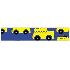 A Fun Cartoon Taxi Cab Tiling Pattern Flano Scarf (large) by Nexatart