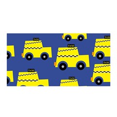 A Fun Cartoon Taxi Cab Tiling Pattern Satin Wrap by Nexatart