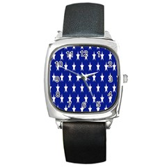 Starry Header Square Metal Watch by Nexatart