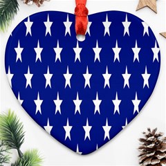 Starry Header Heart Ornament (two Sides) by Nexatart