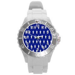 Starry Header Round Plastic Sport Watch (l) by Nexatart