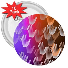 Clipart Hands Background Pattern 3  Buttons (10 Pack)  by Nexatart