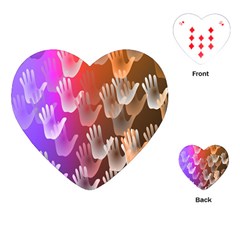 Clipart Hands Background Pattern Playing Cards (heart)  by Nexatart