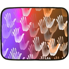 Clipart Hands Background Pattern Fleece Blanket (mini) by Nexatart