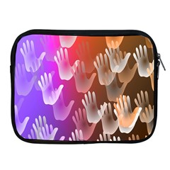 Clipart Hands Background Pattern Apple Ipad 2/3/4 Zipper Cases by Nexatart