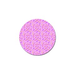 Confetti Background Pattern Pink Purple Yellow On Pink Background Golf Ball Marker