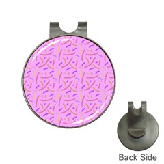 Confetti Background Pattern Pink Purple Yellow On Pink Background Hat Clips With Golf Markers by Nexatart