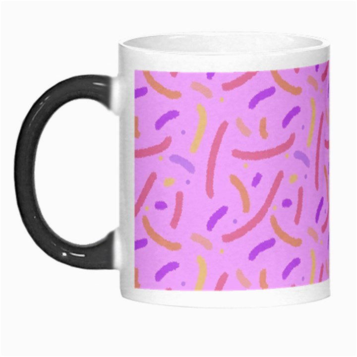 Confetti Background Pattern Pink Purple Yellow On Pink Background Morph Mugs