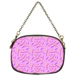 Confetti Background Pattern Pink Purple Yellow On Pink Background Chain Purses (Two Sides)  Front