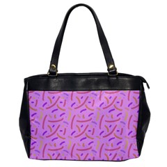 Confetti Background Pattern Pink Purple Yellow On Pink Background Office Handbags