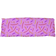 Confetti Background Pattern Pink Purple Yellow On Pink Background Body Pillow Case Dakimakura (two Sides) by Nexatart