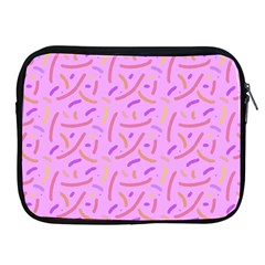 Confetti Background Pattern Pink Purple Yellow On Pink Background Apple Ipad 2/3/4 Zipper Cases by Nexatart