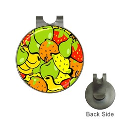 Digitally Created Funky Fruit Wallpaper Hat Clips With Golf Markers by Nexatart