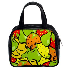 Digitally Created Funky Fruit Wallpaper Classic Handbags (2 Sides) by Nexatart