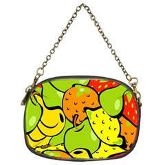 Digitally Created Funky Fruit Wallpaper Chain Purses (two Sides)  by Nexatart