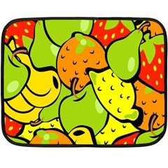 Digitally Created Funky Fruit Wallpaper Double Sided Fleece Blanket (mini)  by Nexatart