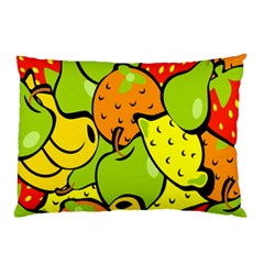 Digitally Created Funky Fruit Wallpaper Pillow Case (two Sides) by Nexatart