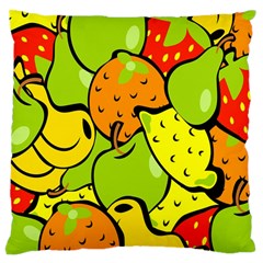 Digitally Created Funky Fruit Wallpaper Large Cushion Case (one Side) by Nexatart