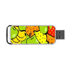 Digitally Created Funky Fruit Wallpaper Portable Usb Flash (two Sides) by Nexatart