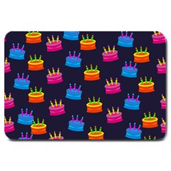 A Tilable Birthday Cake Party Background Large Doormat  by Nexatart