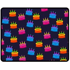 A Tilable Birthday Cake Party Background Fleece Blanket (medium)  by Nexatart