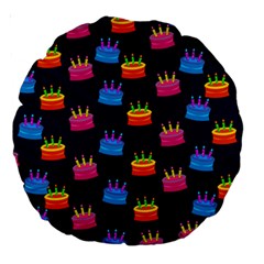 A Tilable Birthday Cake Party Background Large 18  Premium Round Cushions by Nexatart